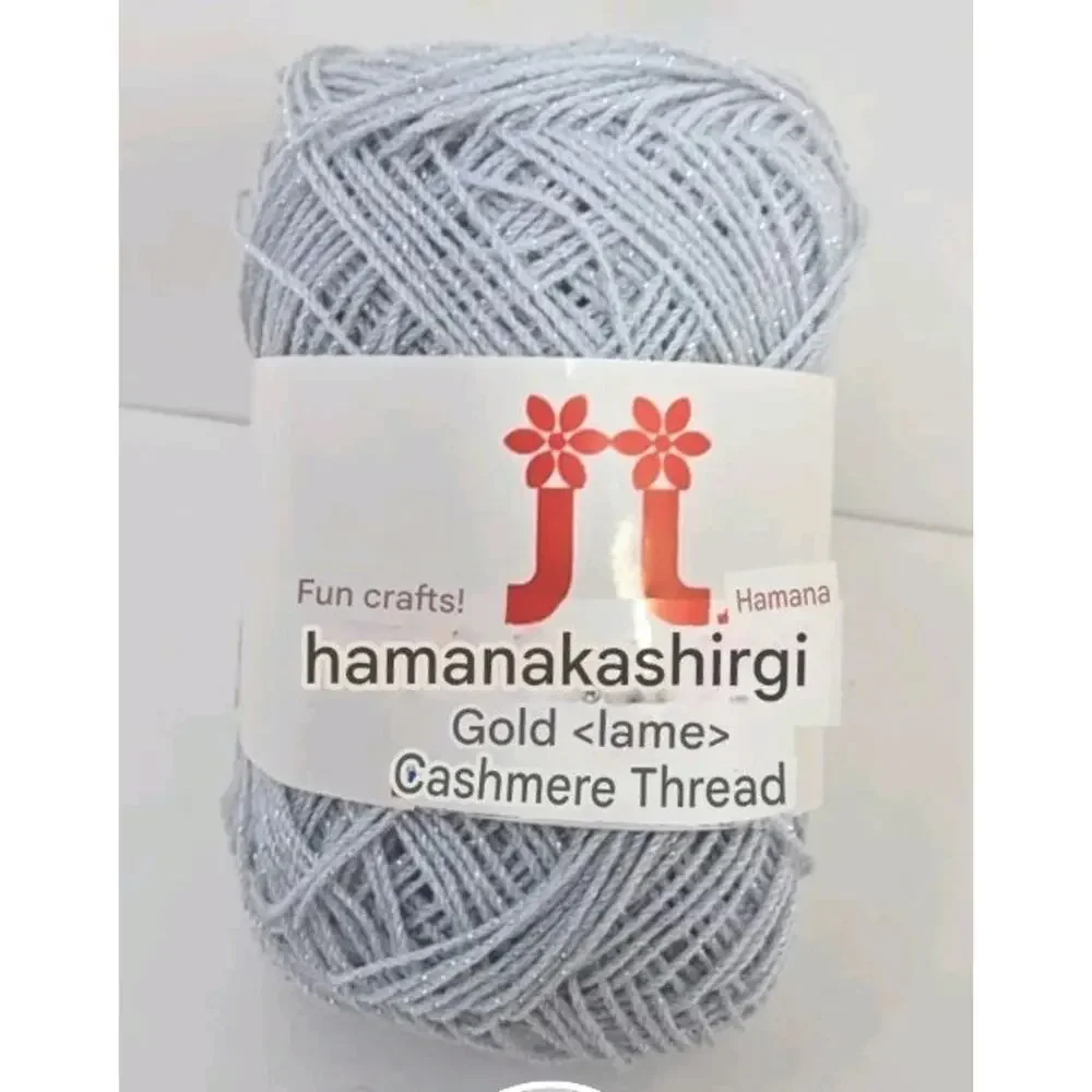 Hamanaka Knitting Yarn Thread Color #103 Lot R Silver Glitter Lot of 10 U327